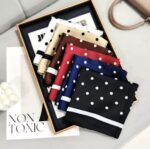 Classic Polka Dot Silk-Feel Scarf